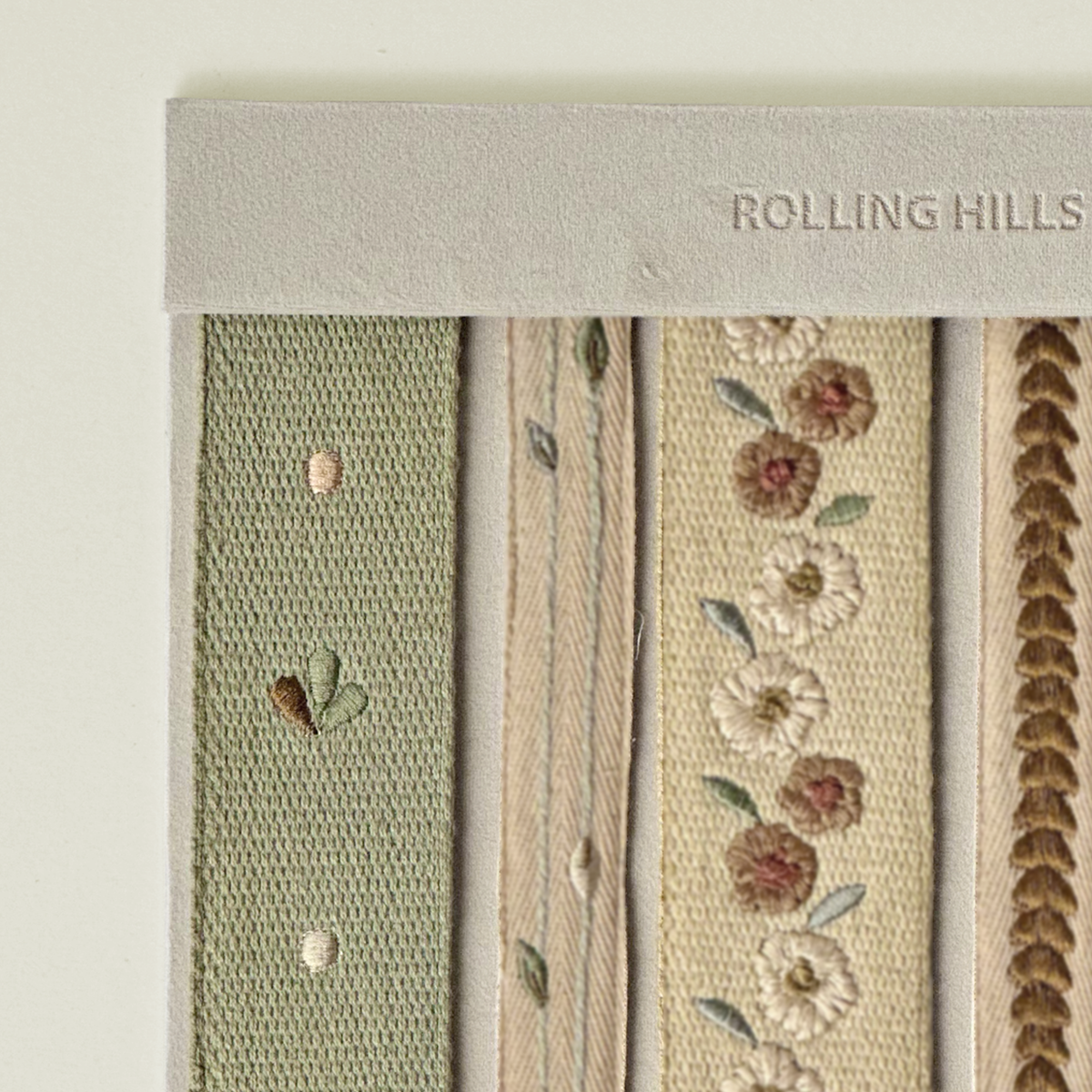 Embroidered Sage Tape Trim