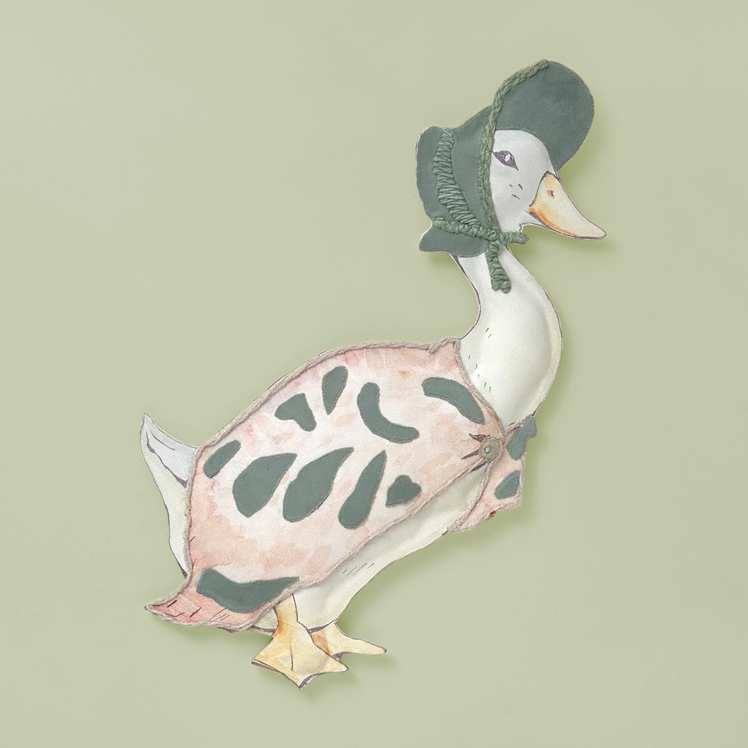Charming Goose in Bonnet & Shawl