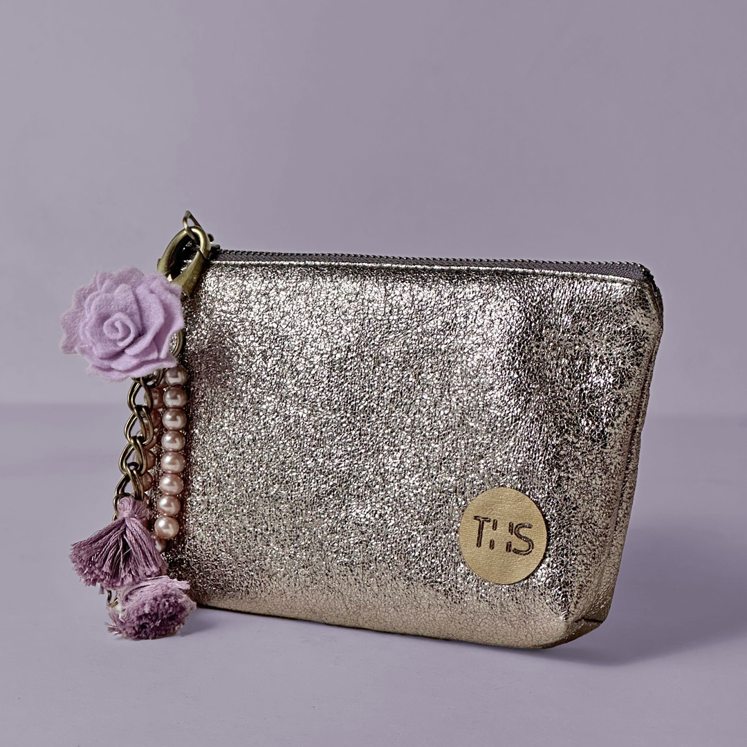 Glitter Pouch - Silver