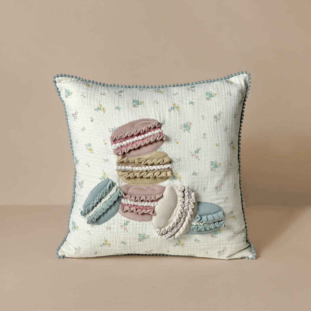 Macaron Embroidered Cushion