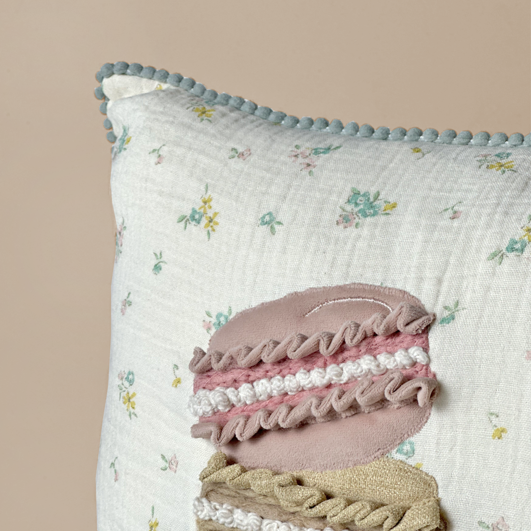 Macaron Embroidered Cushion