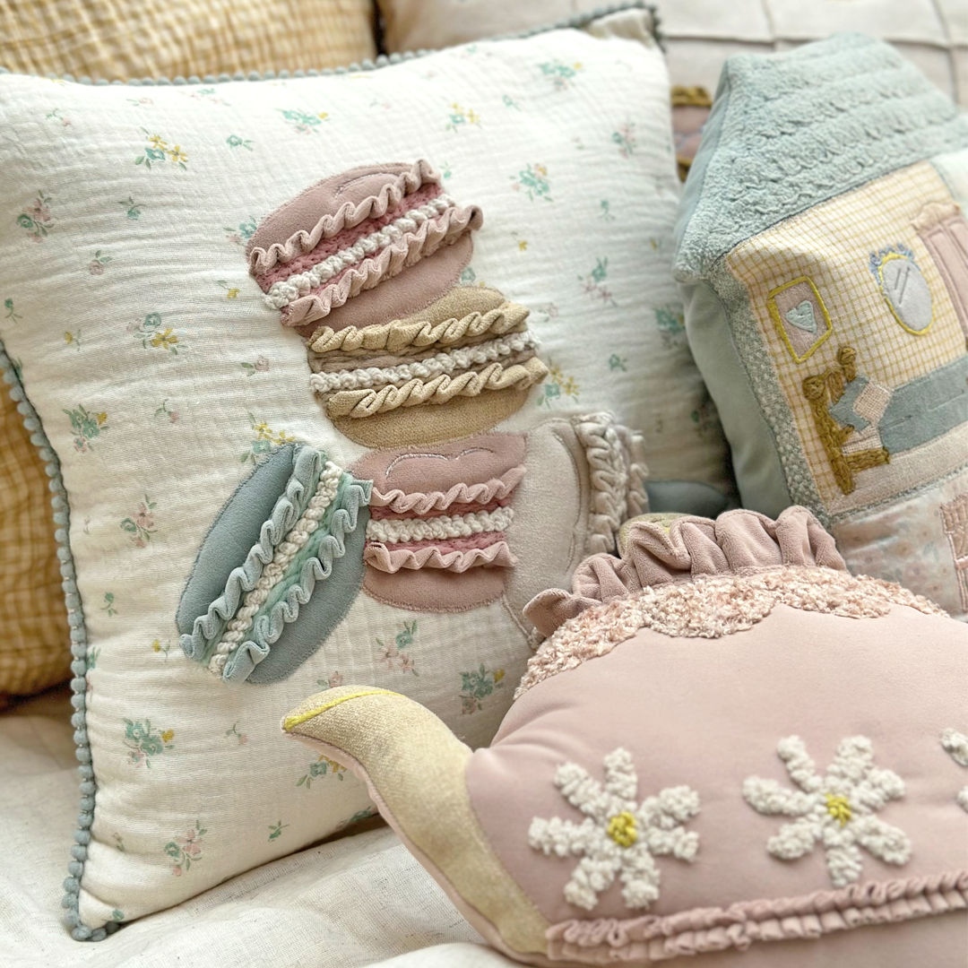 Floral Teapot Decorative Cushion