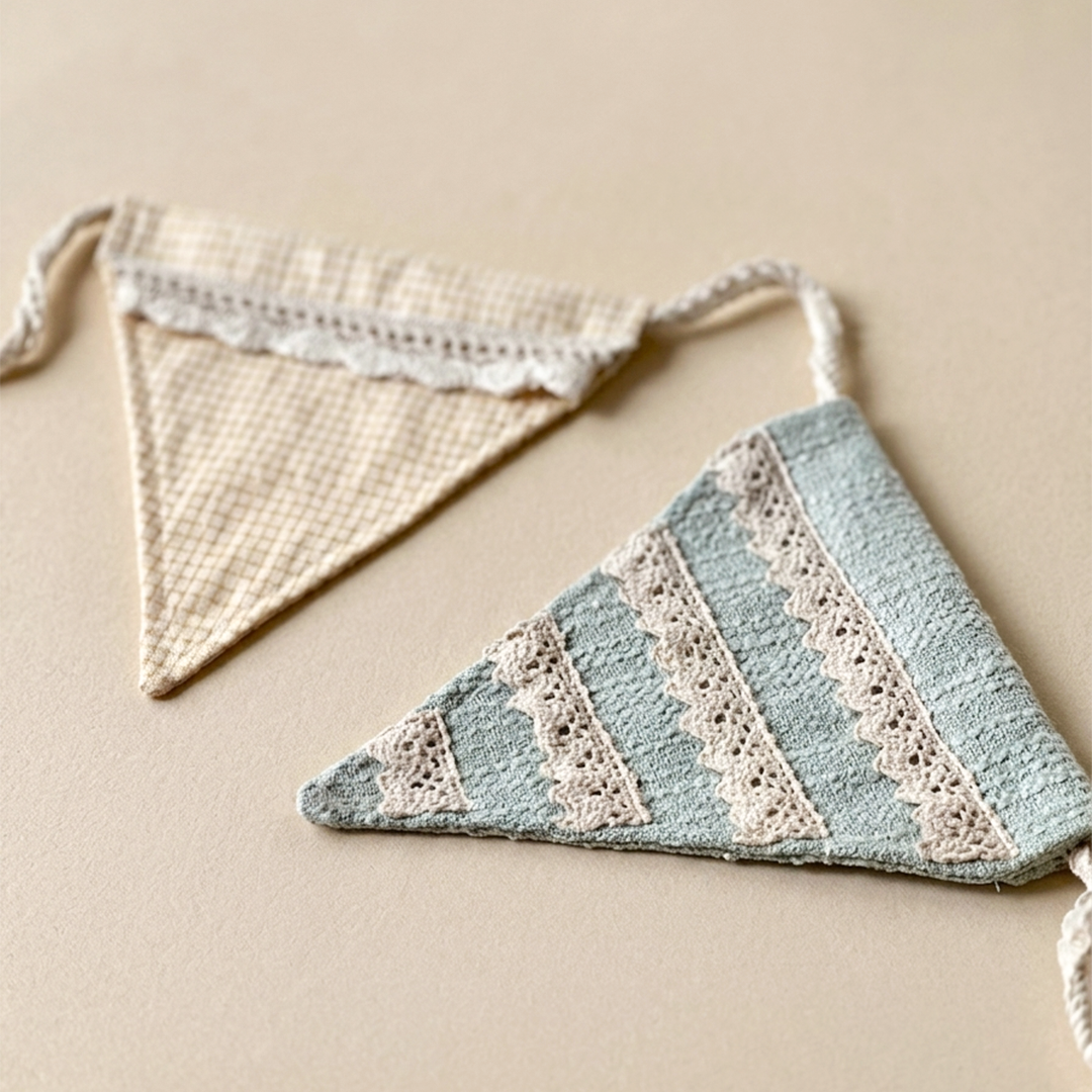 Soft Pastel Handcrafted Triangle Bunting