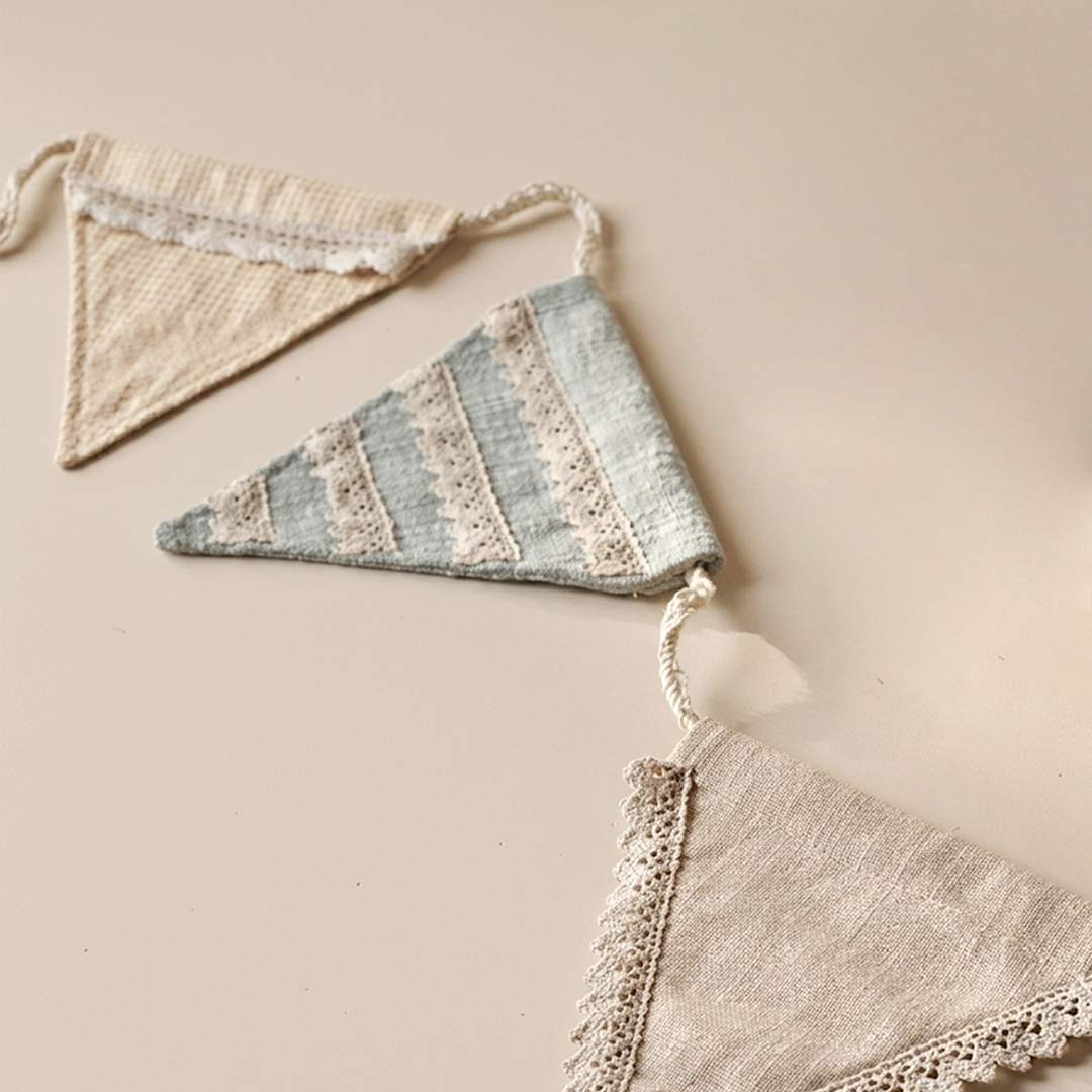 Soft Pastel Handcrafted Triangle Bunting