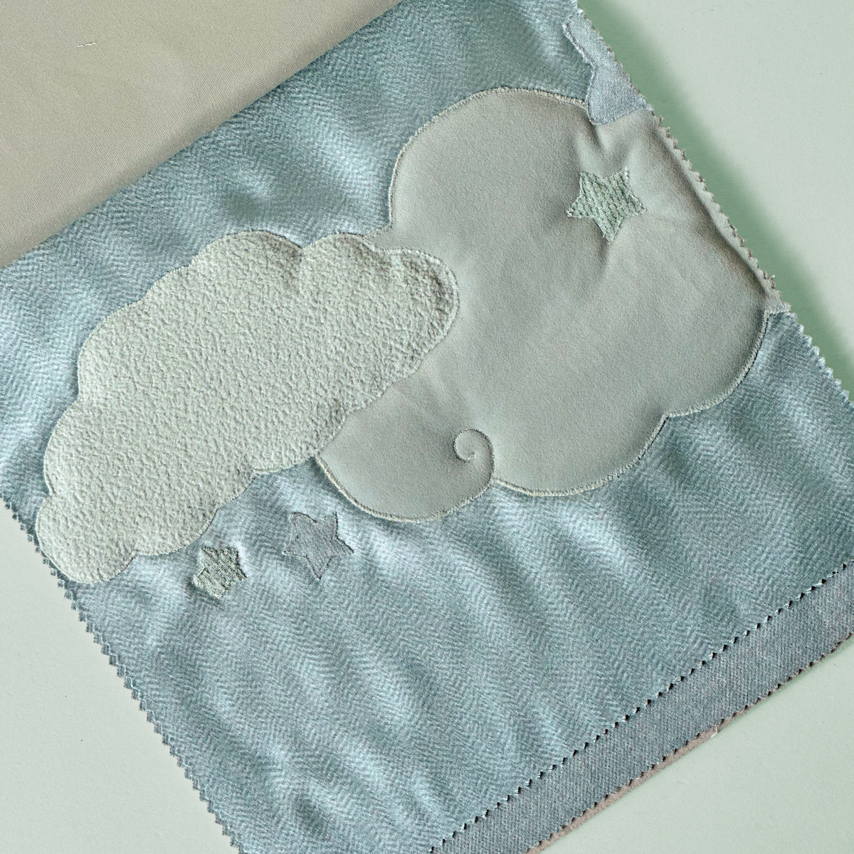Chevron Bouclé Cloud Fabric