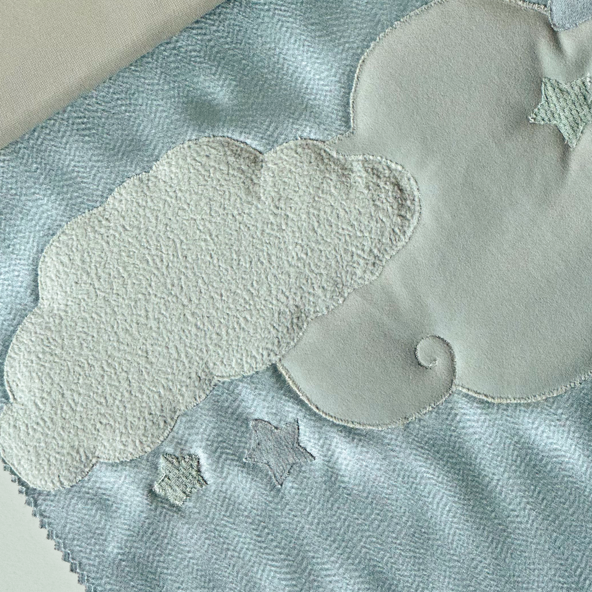 Chevron Bouclé Cloud Fabric