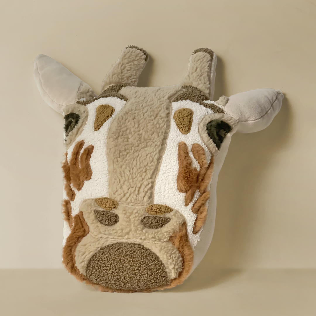 Giraffe Textured Plush Cushion