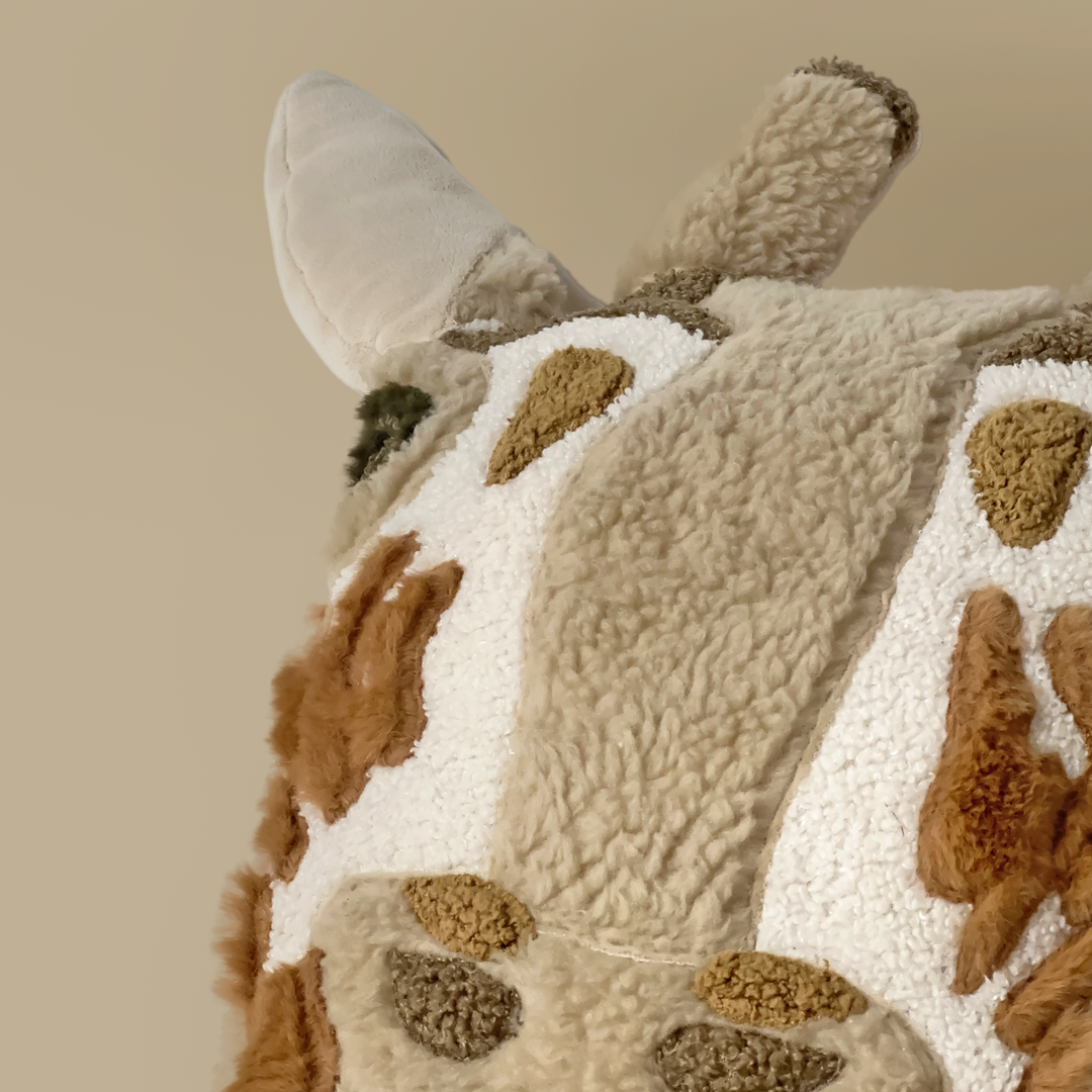 Giraffe Textured Plush Cushion