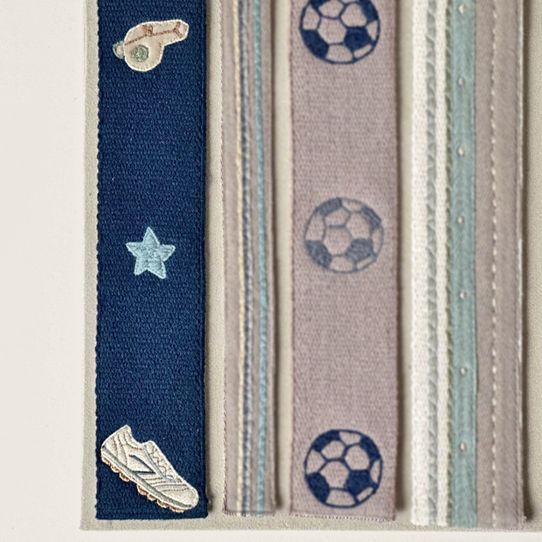 Embroidered Sport Motif Webbing Ribbon