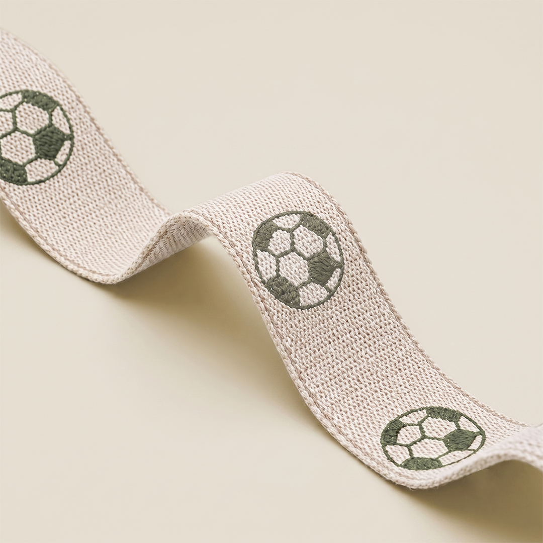 Embroidered Soccer Ball Ribbon