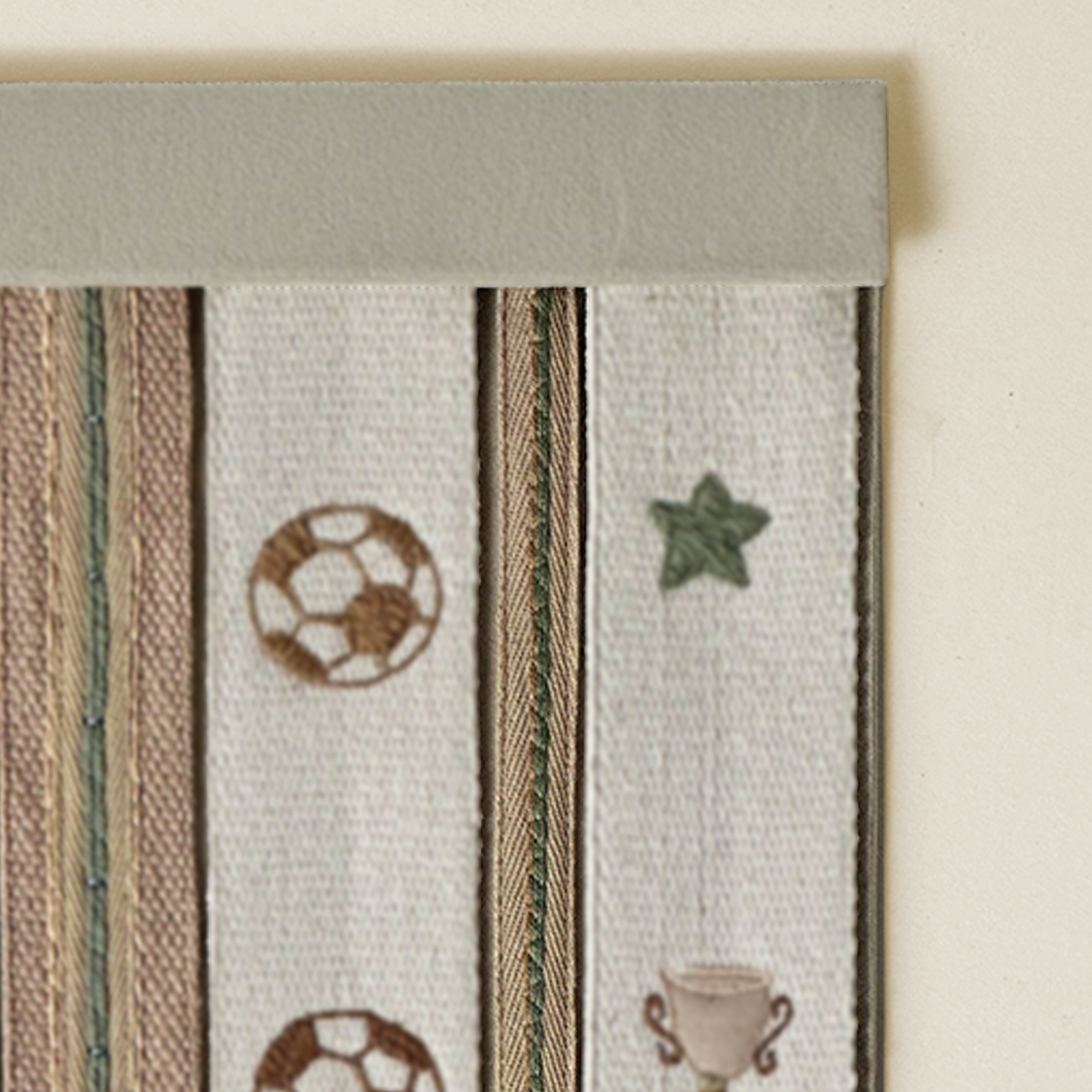 Earthy Taupe Dual-Stripe Upholstery Border